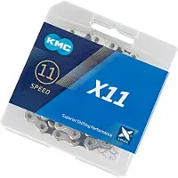 Kmc X11 Lange fietsketting 1/2“-11/128” 118 schakels 11V zilver/zwart