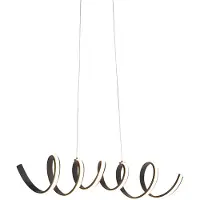 QAZQA Design hanglamp zwart dimbaar incl. LED groot - Twisted