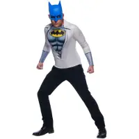 Vegaoo Batman t-shirt met blauw masker voor volwassenen