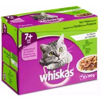 Whiskas Senior Vlees en Vis Selectie in Gelei maaltijdzakjes multipack online kopen