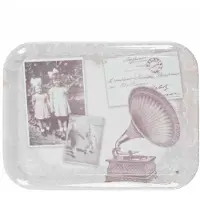 Clayre & Eef Melamine Dienblad - 29 x 39 cm - Beige