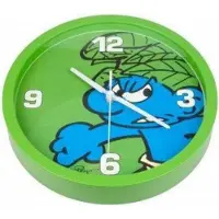 Pb Wandklok smurfen groen 25cm