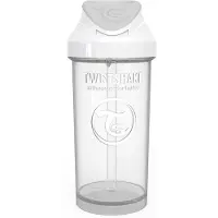 Twistshake TWIST SHAKE rietjesfles rietjesbeker 360 ml 6+ maanden pastel wit