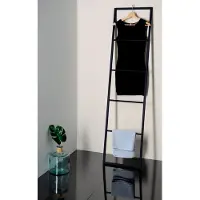 Sapho Industrial handdoekrek mat zwart 170x42cm