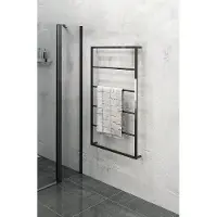 Sapho Industrial handdoekrek hangend 115x60cm mat zwart