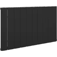Eastbrook Peretti horizontale aluminium radiator 60x104cm Mat zwart 1221 watt