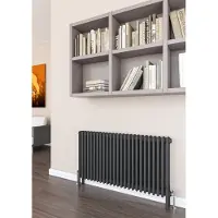 Eastbrook Rivassa 2 koloms verwarming 60x60,8cm Antraciet 818 watt