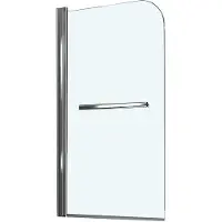 Badstuber Tube badwand 140x80cm helder met handdoekhouder