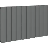 Eastbrook Guardia horizontale aluminium radiator 60x66cm Antraciet 1120 watt