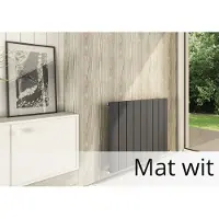 Eastbrook Peretti horizontale aluminium radiator 60x47cm Mat wit 555 watt