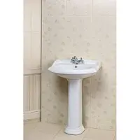 Novoterm Retro wastafel 58x48,5cm met staande sifonkap