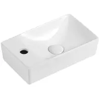 SaniGoods Compact fontein links 37.5x21.5x10cm glans wit