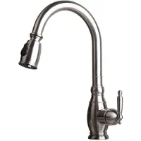 Sento Stainless Pulldown Nostalgic keukenkraan RVS met handdouche