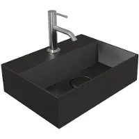 Salenzi Spy Fontein met clickwaste 40x30 cm mat zwart