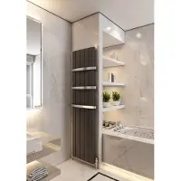 Eastbrook Withington verticale aluminium radiator 180x37,5cm Antraciet 1127 watt