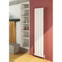 Eastbrook Peretti verticale aluminium radiator 180x28cm Mat wit 948 watt