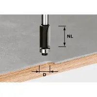 Festool vlakfrezer, hardmetalen snijbladen, schacht 8 mm, type HW S8, diameter 12,7 mm, lengte 25 mm | 491027