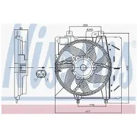 Nissens Koelventilator 85991 Nissens voor o.a. CITROEN, DS, OPEL, PEUGEOT, RENAULT