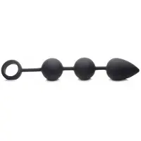 Tom of Finland Weighted Anal Ball Beads - Black
