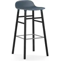 Normann Copenhagen Barstoel Form Barstool 75 cm Black Oak Blue