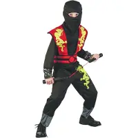 Vegaoo Ninja pak voor jongens - Verkleedkleding - 128/134