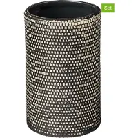 Wenko 2-delige set: tandenborstelbekers "Mali" donkergrijs - (H)11 x