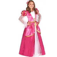Vegaoo Roze middeleeuwse prinsessen jurk voor meiden