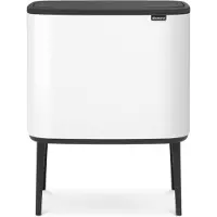Brabantia Bo Touch Bin Prullenbak - 3 x 11 liter - Afvalscheiding - White