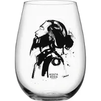 Kosta Boda All about you glas 57 cl 2-pack love him (grijs)