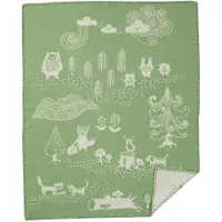 Klippan Yllefabrik Little bear kinderplaid groen