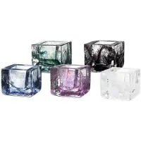 Kosta Boda Brick theelicht houder blauw