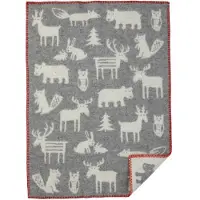 Klippan Yllefabrik Forest kinderplaid grijs