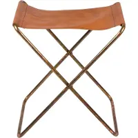 Broste Copenhagen Nola klapkruk leer bruin - 45 cm.