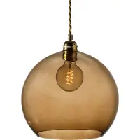 Ebb & Flow Rowan Hanglamp Chestnut brown | Gold | Ø 28 cm E27 IP20