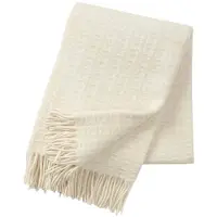 Klippan Yllefabrik Twist wollen plaid natuurlijk wit