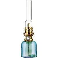 Karlskrona Lampfabrik Koholmen Kerosinelamp - Paraffine- & olielampen Messing Aquamarine - N243A