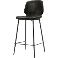 By-Boo Barstoel Seashell Low Black