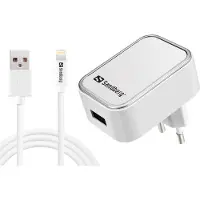 Sandberg AC-lader EU Lightning, USB-lader, Wit
