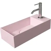 Salenzi Spy Fontein met clickwaste 45x20 cm mat roze
