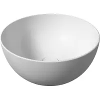 Salenzi Hide opbouw waskom Circle 40cm Mat Wit (incl. bijpassende clickwaste)