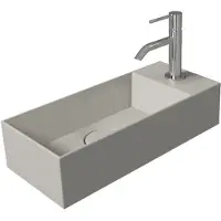 Salenzi Fontein spy 45x20 cm mat grijs kraangat rechts
