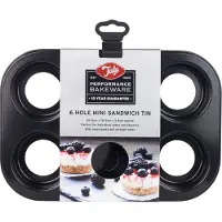 Tala Performance - Mini Taartvorm - 6 x 8 cm - Set van 6 - Losse Bodem - Antiaanbaklaag - PFAS-vrij