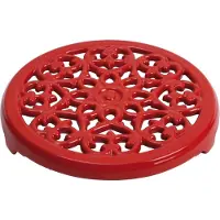 Staub Lilly gietijzeren onderlegger Ø23 cm Kersen