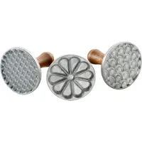 Nordic Ware Heirloom koekstempel 7,5 cm aluminium 3-delig
