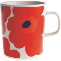Marimekko Unikko mok 25 cl rood-wit