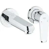 GROHE Eurodisc Cosmopolitan afbouwdeel voor 2 gats wandkraan met uitloop chroom