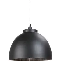 Light & Living hanglamp, diameter 45 cm, hoogte 31 cm, model KYLIE, buitenkant zwart, binnenkant nikkel
