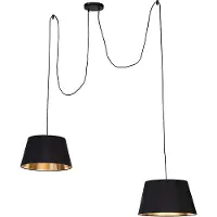 QAZQA Moderne hanglamp zwart 2-lichts - Lofty