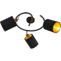 QAZQA Moderne plafondlamp zwart 3-lichts - Lofty
