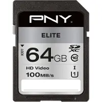 PNY CARD XC Kaart 64GB Elite, lees snelheid 100MB/s, retailverpakking